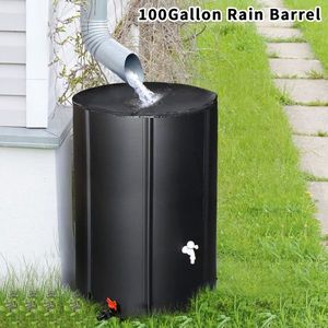 Serbatoio Pieghevole per Raccolta Acqua Piovana da 100 Galloni, Nero, Attrezzo da Giardinaggio - Product Image 5
