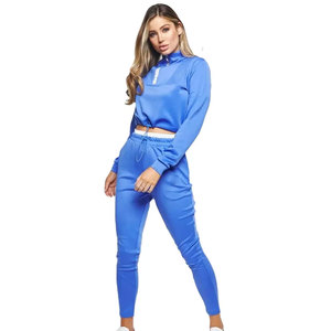 <b>Women</b> Heavyweight Cotton Tracksuit Custom 380g Hoodie Jogger Set Streetwear Winter Zipper Hooded Wholesale Premium <b>Sweat</b> <b>Suit</b> - Product Image 4