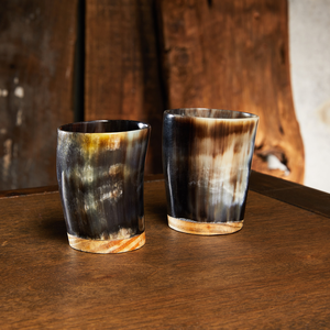 Vaso de chupito de cuerno pulido tradicional, tipo taza corta, para degustación de whisky, de alta calidad, listo para enviar, para eventos especiales - Product Image 2