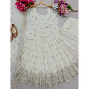 Robe de soirée design pour femme avec séquence de broderie comprenant Pent et Dupatta - Product Image 1