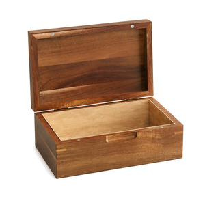 Caja de Joyería de Madera con Acabado Natural, Organizador de Almacenamiento con Interior Acolchado y Asa para Anillos, Collares y Pulseras, Ideal para Regalo - Product Image 1