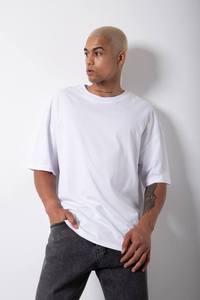 T-shirt Col Rond Homme Vintage Lavé en Coton Épais Coupe Oversize Manches Courtes Décontracté Streetwear Qualité Premium Rétro – Vente en Gros - Product Image 4