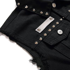 2026 Men's Casual Slim Fit Embroidered Denim <b>Vest</b> Lightweight Polyester Jacket Windproof Feature Outdoor Activities - Product Image 5