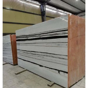 Indian Natural Panda White <b>Marble</b> Big Slab Honed Modern Polished for Airport Railway Station Hotel Apartment Office Building - Product Image 3