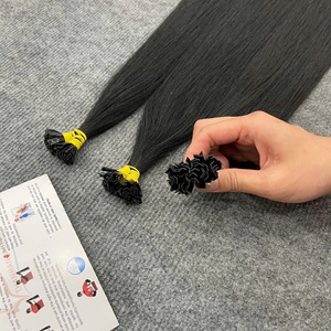 Extensiones de cabello humano virgen vietnamita con punta de queratina en forma de U, lisas, de la marca TOP HAIR, precio de mayoreo de fábrica, listas para enviar. - Product Image 2