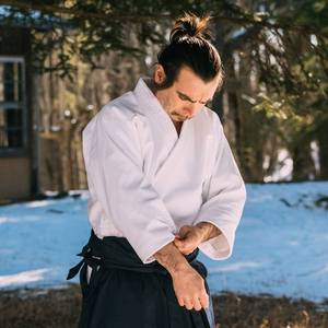Uniforme de Artes Marciales Mixtas Unisex, Diseño a Cuadros Blanco y Negro, Duradero, de Secado Rápido, Poliéster y Algodón, Kit de Ropa para Artes Marciales para Adultos - Product Image 4