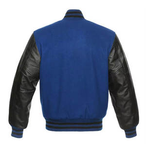 Blouson bomber homme, haute qualité, polaire, broderie chenille personnalisée, manches en cuir, style baseball, lettrage homme. - Product Image 5