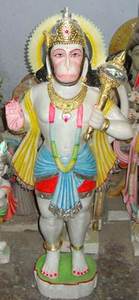 Estatua de Hanuman Ji de Mármol Blanco de Alta Calidad en Posición de Pie, Fabricante, Mayorista y Proveedor para Templos y Hogares - Product Image 4