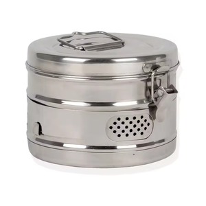 Contenedor Médico de Acero Inoxidable para Esterilización Profesional, Tambor de Esterilización para Instrumentos Quirúrgicos y Almacenamiento - Product Image 1