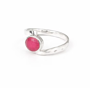 Trending 925 <b>Silver</b> <b>Ring</b> with Ruby Gemstone <b>Statement</b> Simple Design Wholesale Fine Jewelry - Product Image 3