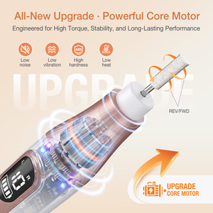 Stylo perceuse à ongles rechargeable USB 2-en-1 et lampe UV LED à polymérisation rapide, outil de manucure portable pour salon et fournitures d'art des ongles - Product Image 5