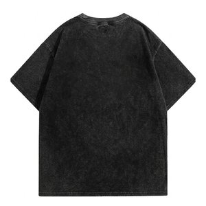 New Arrival 240 GSM Heavyweight Men's <b>Acid</b> Washed <b>Drop</b> Shoulder Oversized T-Shirt Luxury Streetwear Custom Printed Logo Branding - Product Image 2