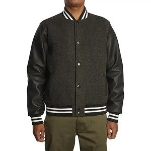 Veste à col montant pour homme de haute qualité, logo brodé personnalisé, style streetwear d'hiver, veste de varsity junior - Product Image 4