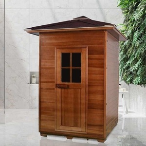 Sauna Tradicional Canadiense de Cedro Rojo para 2 Personas, Sauna Sueca Húmeda y Seca para Exteriores, SPA - Product Image 1