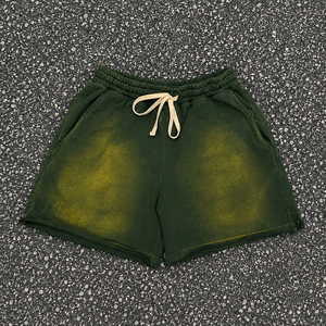 Shorts Homme Personnalisés Vintage Délavés pour Streetwear, en Molleton de Coton Épais, Ourlet Brut, Coupe Ample et Décontractée, Idéal Été - Product Image 2