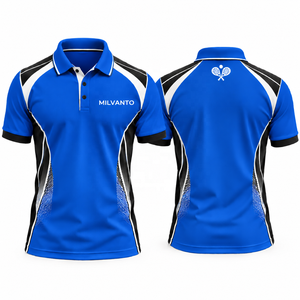 Camiseta de Polo Personalizada Color Verde Azulado para Pickleball y Pádel para Hombre |   Ropa Deportiva de Alto Rendimiento para Deportes de Raqueta, Transpirable y de Secado Rápido - Product Image 3