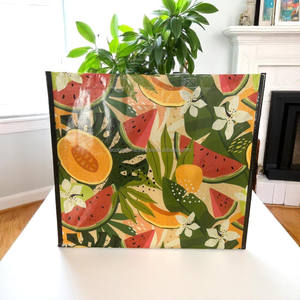 Bolsa de mano reutilizable no tejida con logotipo personalizado, bolsa de compras impresa a ambos lados con asa de transporte laminada, fabricada en Vietnam - Product Image 5