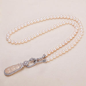 Colliers en perles d'eau douce finies en pulpe de jade blanc de Fudou Zhuji Jewelry, élégants et tendance, avec plusieurs styles pour les cadeaux - Product Image 4