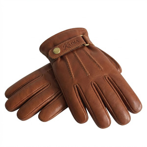 High Quality Custom Logo Men's Genuine Deerskin Leather <b>Gloves</b> cotton Lined Winter <b>Warm</b> Outdoor Driving Fashion Dress <b>Gloves</b> - Product Image 3