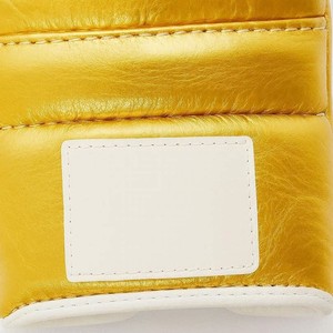Derniers modèles de gants de boxe professionnels or et noir, fabriqués en cuir de vachette 100% original, avec lacets, pour créer votre propre marque. - Product Image 3