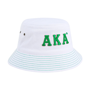 Chapeau Bob AKA Blanc Brodé Léger Unisexe Décontracté Chapeau de Plage Anti-UV en Coton Tendance - Product Image 3