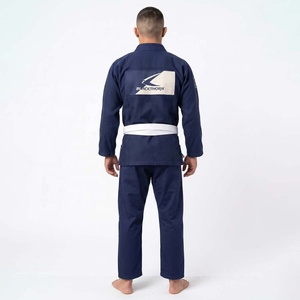 Kimono de BJJ noir BLACKTHORN WORLD, uniforme 100% coton 350GSM, coupe classique, unisexe, vêtements d'arts martiaux pour adultes avec logo sur la manche gauche - Product Image 4