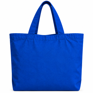 <b>Blue</b> Reusable Canvas Large <b>Tote</b> <b>Bag</b> Custom Logo Shopping Vest Handle for Supermarket Grocery Retail Wedding Wine - Product Image 3