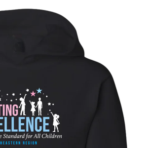 Sweat à capuche noir pour jeunes Elevating Excellence, en mélange de coton doux, à manches longues, décontracté, mode, vêtement de tous les jours - Product Image 4
