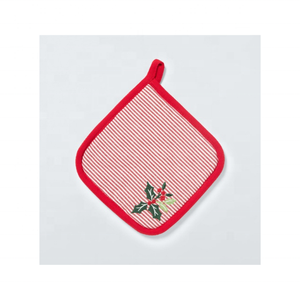 Value Buy 100% algodón bordado sostenible acolchado resistente al calor OEM ODM cocina agarre almohadilla asequible logotipo personalizado soporte para ollas - Product Image 1