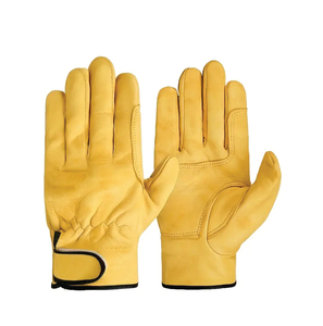 Gants de sécurité pour conducteur en cuir de vachette de qualité supérieure, antidérapants, antistatiques, résistants aux déchirures, durables, texture lisse, usage général - Product Image 1