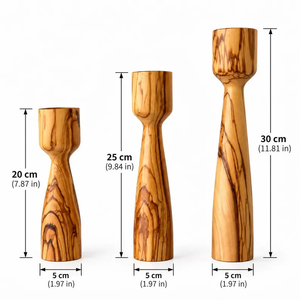 Handmade Wood Candle Holders | Wooden Holiday Decor Candle <b>Stand</b> By B H Brothers - Product Image 6