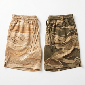 Shorts en maille à motif camouflage numérique personnalisé pour hommes, shorts d'entraînement de basket-ball par sublimation - Product Image 6