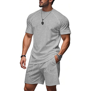 Men's Outfits 2 Piece Summer Tracksuits Men's Casual Sports Shirt and Shorts Set Jogging Tracksuit with Pockets - Product Image 1