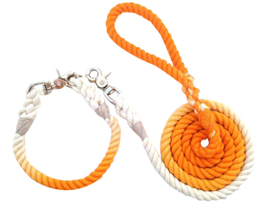 Handmade Floral Pattern Luxury Style Cotton Rope <b>Dog</b> <b>Leash</b> with Feather Decoration - Product Image 3