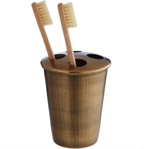 Exclusive Quality <b>Black</b> Nickel Finish Stainless Steel Freestanding Toothbrush Holder <b>Modern</b> <b>Bathroom</b> <b>Accessory</b> Factory Price - Product Image 5