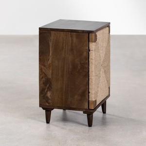 Table de chevet Vandana Amber Grain en bois de manguier et jute - Product Image 3