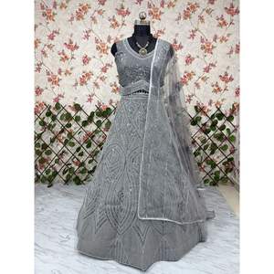 Diseñador hermoso bordado Lehenga Choli para bodas para ropa de boda - Product Image 4