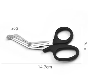 Ciseaux médicaux robustes pour traumatismes, ciseaux de sauvetage d'urgence pour couper les bandages, en acier inoxydable, à pointe arrondie, outil utilitaire professionnel - Product Image 1