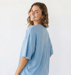 T-shirt Henley pour femmes en coton et polyester à manches courtes, tee-shirt d'été léger, confortable, décontracté, streetwear imprimé, écologique - Product Image 6