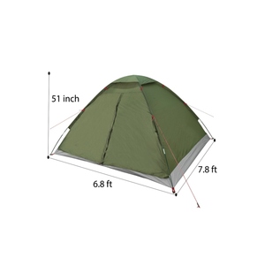 Tente de camping pop-up pour 4 personnes, imperméable, en polyester, abri de randonnée portable, cabane extérieure pour la randonnée et le camping - Product Image 2