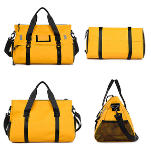 Sports Duffel <b>Bag</b> <b>Yellow</b> Nylon Duffle <b>Bag</b> with Black Handles Zipper Closure Water Resistant Sports Travel Gym <b>Bag</b> All Seasons - Product Image 6