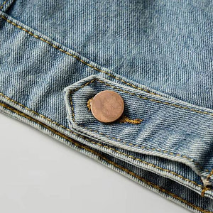 Gilet en jean d'hiver pour homme, vêtement classique pour tous les jours, avec matière douce et fermeture à boutons, service OEM - Product Image 5
