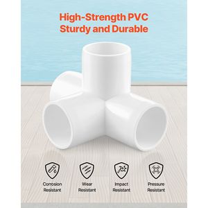 Confezione da 10 \ "raccordi per tubi in PVC raccordo per gomitiere 4 vie accessori accessori per tubi in PVC - Product Image 2