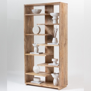 Étagères de présentation en bois Vandana Merino Pebble, design minimaliste moderne en bois massif - Product Image 4