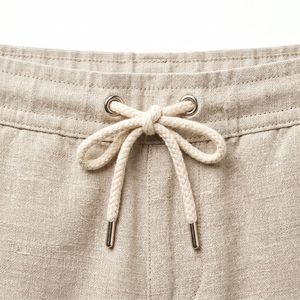 Shorts chino pour homme, taille élastique, 100% coton, shorts décontractés d'été avec poches, couleur unie, légers, respirants, logo personnalisé - Product Image 5
