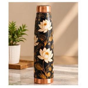 Termo Metálico Ecológico de Gran Capacidad con Diseño Floral y Tapa de Cobre, Botella de Agua Portátil para Viajes, Hogar y Oficina - Product Image 3