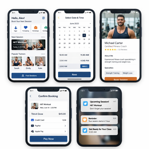 พัฒนาแอปจองการฝึกอบรมแบบกำหนดเองเพื่อการจัดตารางเวลาอัจฉริยะ การจัดการง่าย และการเติบโตที่ยืดหยุ่นได้ - Product Image 1