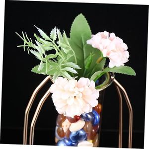 Creative Vaso in tubo di vetro idroponica fioriera con struttura in metallo fioriera di fiori per la decorazione di Home Office Idea unica presente per tulipani - Product Image 5