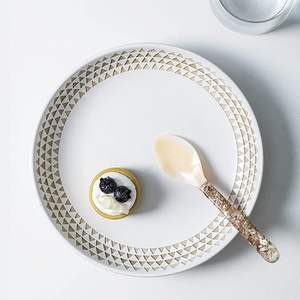 Cuchara y Tenedor con Patrón Natural y Mango Floral, Impresionante Cuchara de Caviar de Nácar de 3 Tamaños con Brillo, Juego Decorativo de Conchas Marinas para - Product Image 2