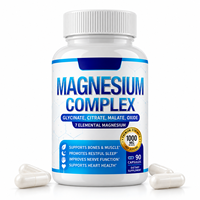 Complément Minéral Complexe de Magnésium : Mélange de Glycinate, Citrate, Malate et Oxyde – 90 Capsules en Bouteille – Fournisseur Marque Blanche OEM ODM